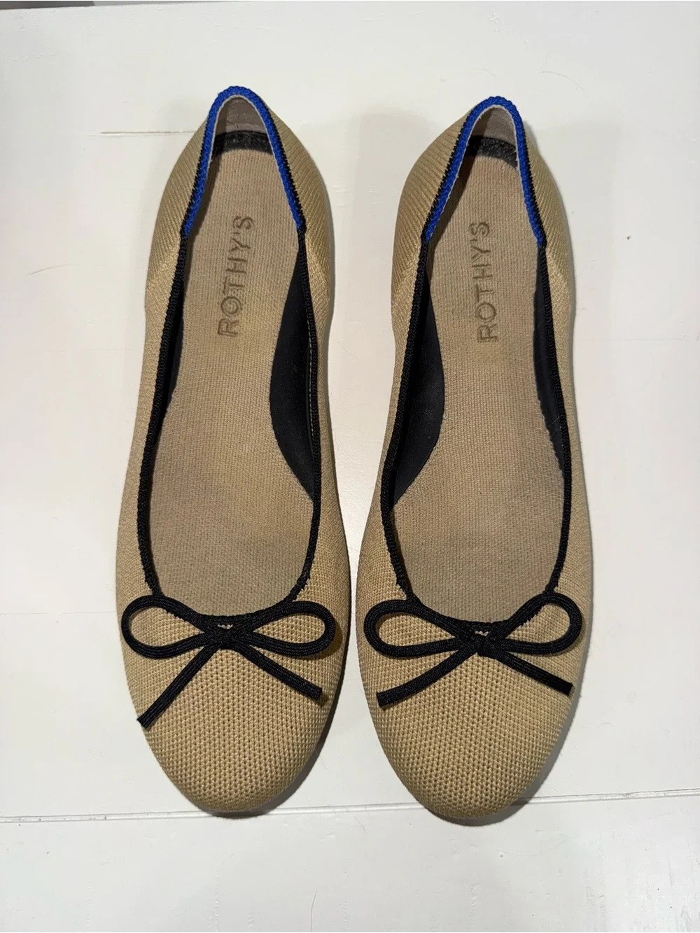 Rothy's The Ballet Flat in Black & Tan